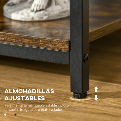 TV Stand for TVs up to 55 Inches Industrial Style TV Console with 4 Compartments Adjustable Shelf and Cable Management 110x40x50 cm Rustic Brown