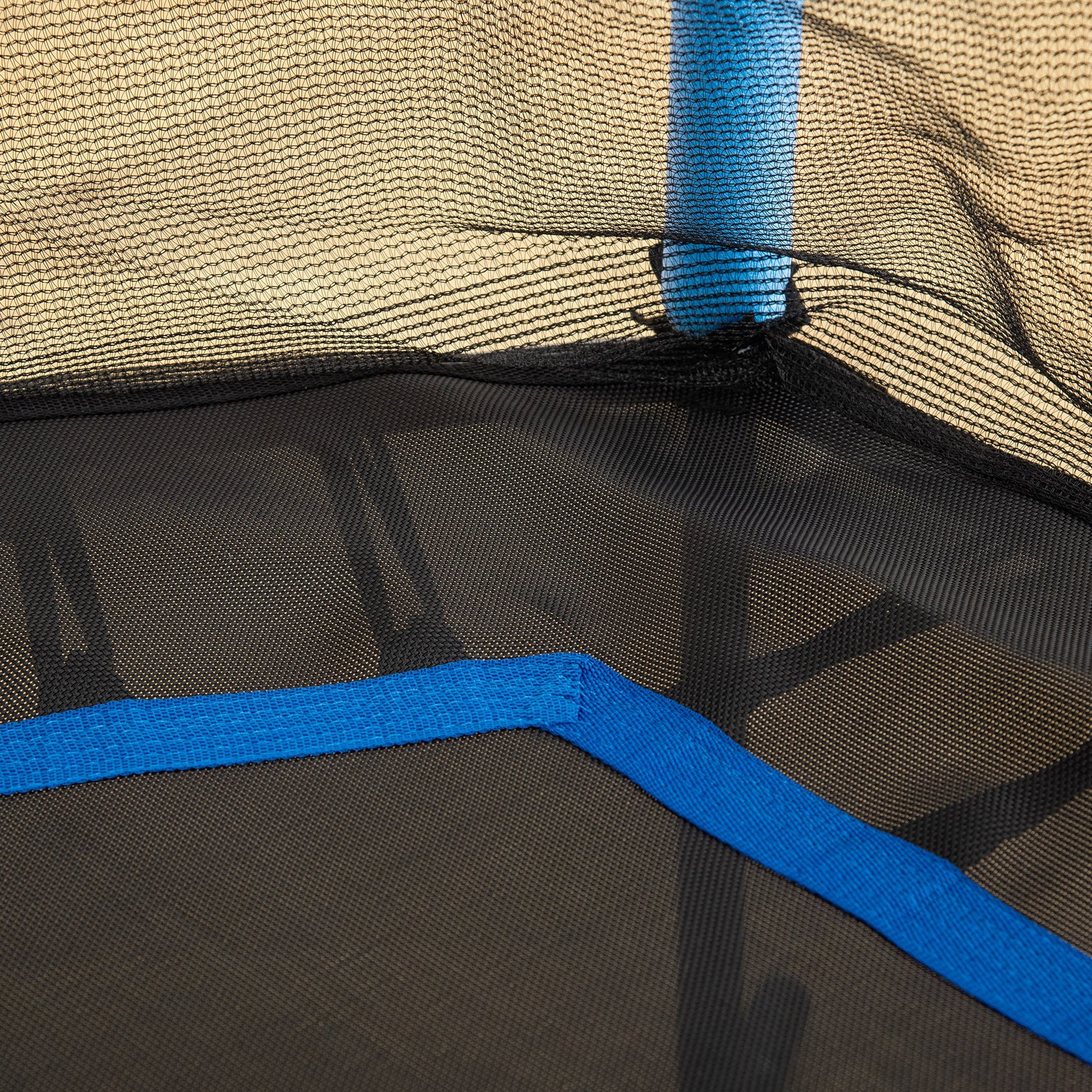 Children's Trampoline Ø163.5 cm, Indoor Trampoline with Safety Net Edge Cover Bungee Cord, Children's Trampoline up to 50 kg, for Children 3-10 Years Blue