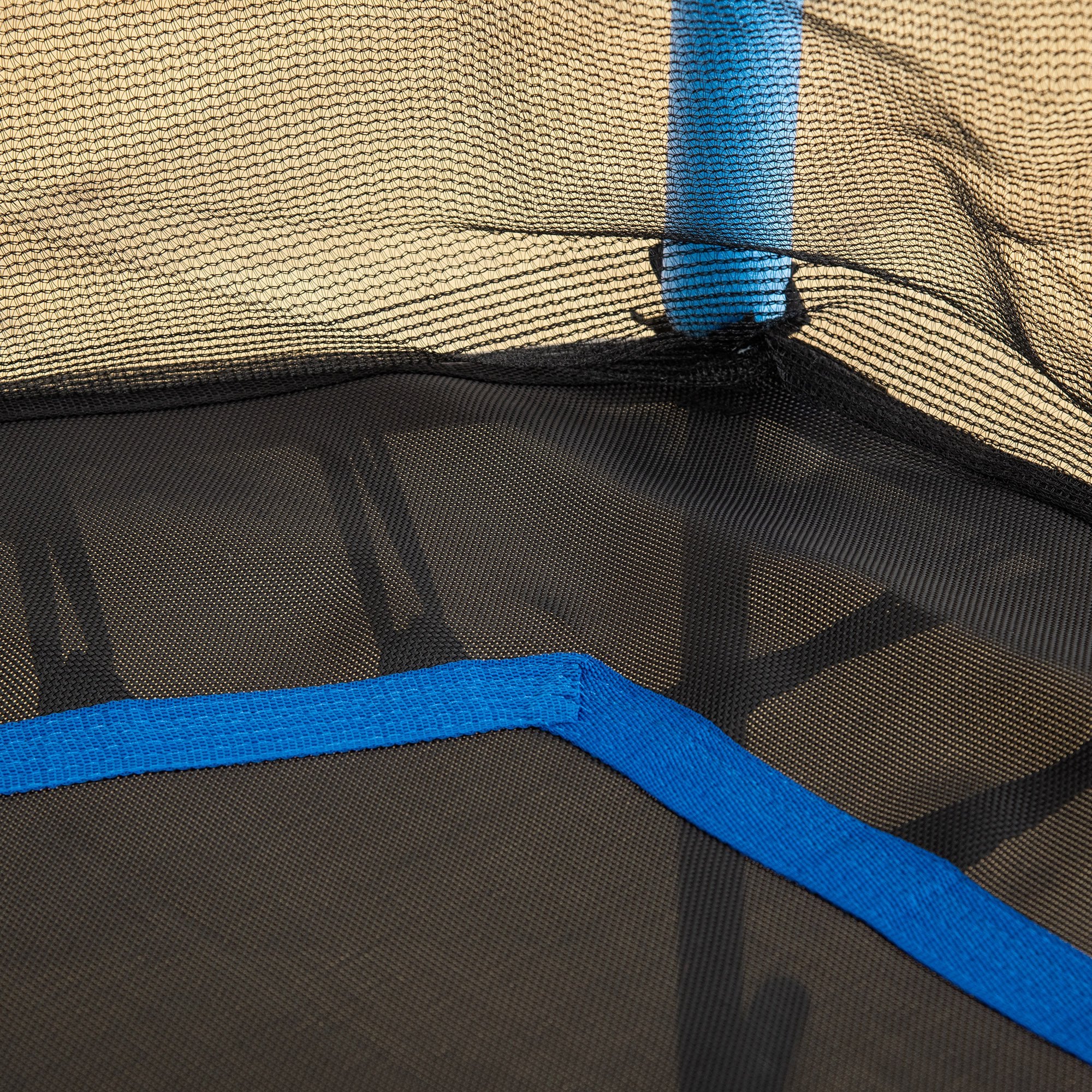 Children's Trampoline Ø163.5 cm, Indoor Trampoline with Safety Net Edge Cover Bungee Cord, Children's Trampoline up to 50 kg, for Children 3-10 Years Blue